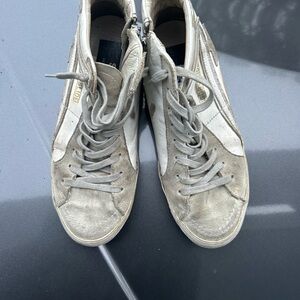 Golden Goose Gray High-Top Sneakers